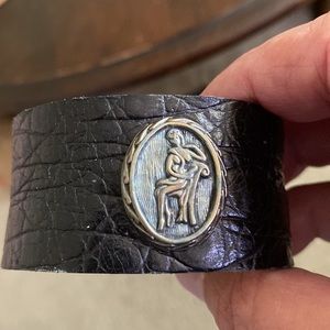 🔥OOAK LEATHER CUFF🔥. From a boutique in California. Rachal Abroms. SMALL 6.25”